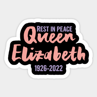 RIP Queen Elizabeth, Rest in peace Queen Elizabeth II Sticker